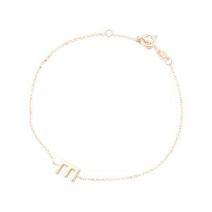 MIA FIORE Gold/E Made In Italy 14kt Gold Initial Chain Bracelet